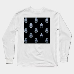 Robots - Black Long Sleeve T-Shirt